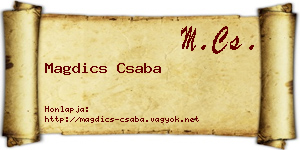 Magdics Csaba névjegykártya